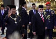 Agong kurnia Darjah Kerabat Johor kepada Prabowo