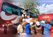 8 kenderaan langgar – Pemandu bas parah