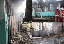 Bangunan SJKT Ladang Ayer Tawar musnah dalam kebakaran