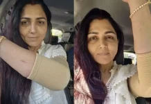 வலியால் அவதி- நடிகை குஷ்புவுக்கு கையில் தசை அழற்சி