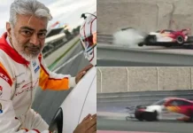 ரேஸ் பயிற்சியில் மீண்டும் விபத்தில் சிக்கிய அஜித் கார்