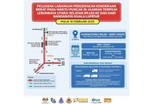 Pemakluman larangan kenderaan berat-PLUS pasang papan tanda