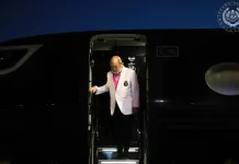 Agong berangkat pulang