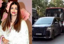நடிகை ஐஸ்வர்யா ராய் பச்சனின் கார் மீது இன்று பேருந்து ஒன்று மோதி விபத்துக்குள்ளானது