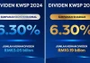 KWSP umum dividen lebih tinggi, 6.3% bagi simpanan Konvensional dan Shariah