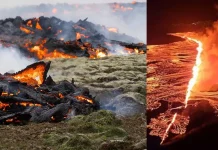 ஐஸ்லாந்தில் எரிமலை வெடிப்பு; பொதுமக்கள், சுற்றுலா பயணிகள் வெளியேற்றம்