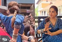நடிகை மஞ்சு வாரியரின் இடுப்பை தொட்ட இளைஞரால் பரபரப்பு
