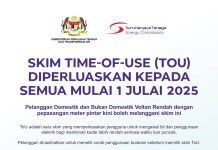SKIM TIME-OF-USE (TOU) DIPERLUASKAN KEPADA SEMUA MULAI 1 JULAI 2025