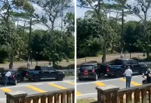 டொயோட்டா ஹிலக்ஸை கொண்டு பல முறை பெரோடுவா ஆக்சியா மீது மோதிய ஆடவர் கைது