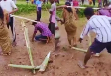 சாதி மறுப்பு திருமணம் செய்த காதல் ஜோடியை கலப்பையில் பூட்டி வயலை உழ வைத்த கொடூரம்