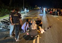 இரு மோட்டார் சைக்கிள் ஓட்டிகள் கோத்தா திங்கி சாலை விபத்தில் உயிரிழப்பு