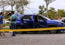 தப்பியோடிய கொள்ளையர்கள் பயன்படுத்திய கார் மோதியதில் உயிரிழந்த போலீஸ்காரர்