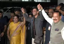 இந்தியாவுக்கு வந்து சேர்ந்த சுபான்ஷு சுக்லாவுக்கு உற்சாக வரவேற்பு