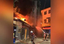 14 rumah , 4 kedai musnah dalam kebakaran