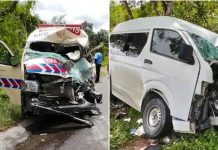 ஆம்புலன்ஸ்-வேன் மோதல் : பக்கவாத நோயாளி உயிரிழப்பு, 11 பேர் காயம்