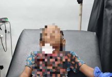 Leher budak dikelar dengan pisau