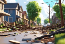 ரவூப் பகுதியில் பெரும் புயல் : எட்டு வீடுகள் சேதம்