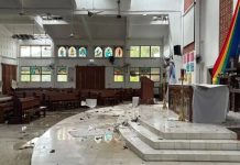 புயலால் சேதமடைந்ததால் மூடப்பட்ட போர்ட்டிக்சன் தேவாலயம்