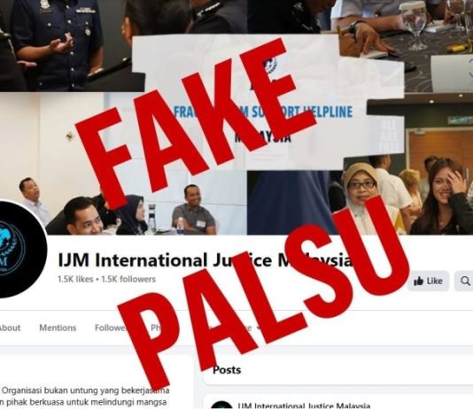 போலியான பேஸ்புக் பக்கம் குறித்து IJM மலேசியா பொதுமக்களுக்கு எச்சரிக்கை விடுத்துள்ளது