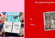 காதலர் தினம்: அமெரிக்காவின் வெள்ளை மாளிகை வெளியிட்ட போஸ்டர்களால் பரபரப்பு