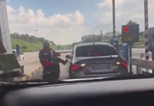 காஜாங் சுங்கச்சாவடியில் காரை உதைத்ததாக சந்தேகிக்கப்படும் நபர் கைது