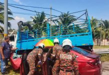 செகிஞ்சான் கோர விபத்து: லோரி – கார் மோதியதில் இரு பெண்கள் உட்பட 5 பேர் படுகாயம்!