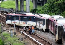 கோலாலம்பூரில் மீண்டும் எல்ஆர்டி (LRT) ரயில் சேவை பாதிப்பு: சான் சௌ லின் அருகே தடம் புரண்டதால் பயணிகள் அவதி!