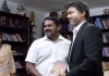 நா.த.க. தலைமை ஒருங்கிணைப்பாளர் சீமானை சந்தித்த முதல்-அமைச்சர் விஜய் …