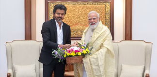 பிரதமர் மோடியுடனான சந்திப்பு நிறைவு; தமிழ்நாடு இல்லம் திரும்பினார் முதல்-அமைச்சர் விஜய்