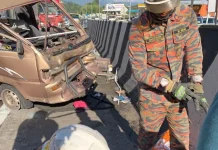 வடக்கு-தெற்கு விரைவுச்சாலையில் பல வாகனங்கள் மோதிக்கொண்ட விபத்தில் எட்டு பேர் காயம்