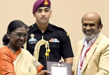 நடிகர் வாகை சந்திரசேகருக்கு சங்கீத நாடக அகாடமி விருது வழங்கிய ஜனாதிபதி