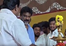 திருச்சியில் குத்துவிளக்கு ஏற்றுவதில் காங்கிரஸ் எம்.பி., தவெக எம்.எல்.ஏ. இடையே சலசலப்பு…